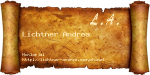Lichtner Andrea névjegykártya